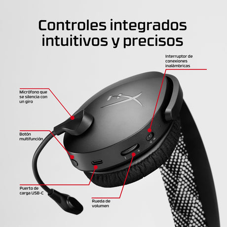 EAN 0198701202189 - HyperX Cloud Jet Wireless Black Gaming Headset Inalámbrico Diadema Juego USB tipo A Bluetooth imagen 6