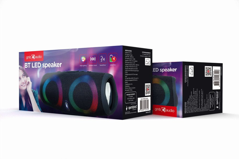 Altavoz Bluetooth Con Efecto De Luz Led