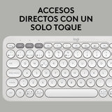 Teclado Logitech Pebble Keys 2 K380s Rf Wireless + Bluetooth Qwerty  Blanco Español