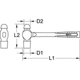 Ks Tools 963.0326 Martillo De Cerrajero