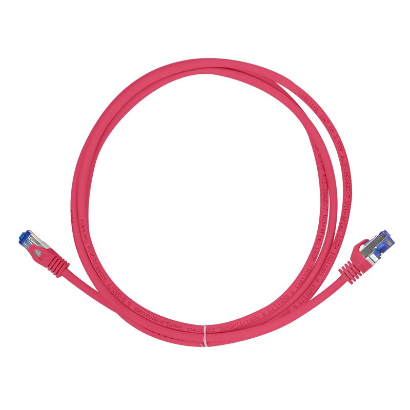 Latiguillo Cat 6a, S/Ftp,  1.00 M, Rojo, Lszh Ultraflex Logilink