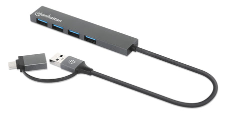 EAN 766623181006 - Manhattan 181006 hub de interfaz USB 3.2 Gen 1 (3.1 Gen 1) Type-A 5000 Mbit/s Gris imagen 1