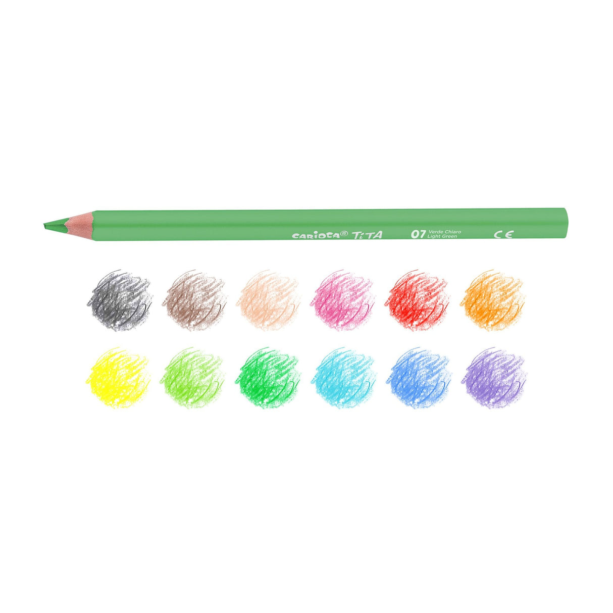 Carioca Tita Pack De 12 Lapices De Resina - Cuerpo Triangular - Colores Brillantes Y Lavables - Escritura Blanda - Mina