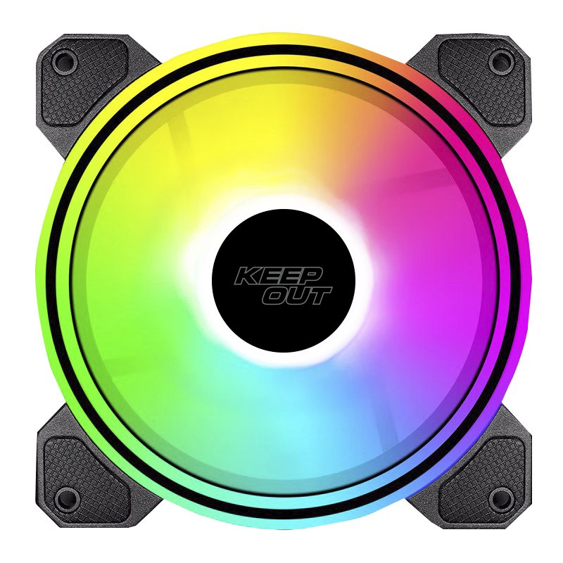 Ventilador Auxiliar Xfc-120dr Argb Keepout 120mm/ Argb/ Negro