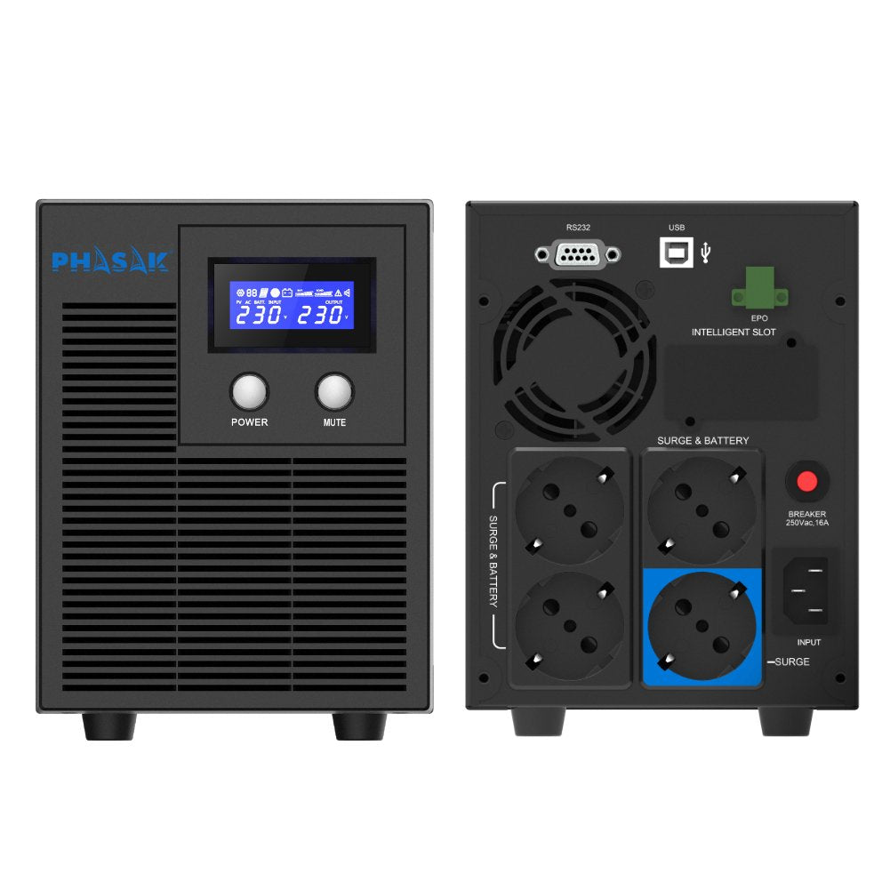 Sai Línea Interactiva Phasak Protekt 2160 Va 2160va-1400w 4 Salidas Formato Torre