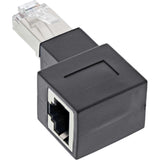 Adaptador De Cable De Red Inline Cat.6a, Enchufe/Toma Rj45, Acodado 90° A La Derecha