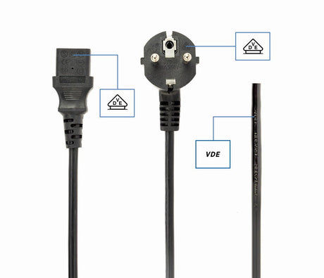 EAN 8716309026758 - Gembird PC-186-VDE-10M cable de transmisión Negro CEE7/4 C14 acoplador imagen 6