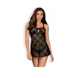 Behindy Babydoll Y Tanga Negro Talla (Interno):L/Xl