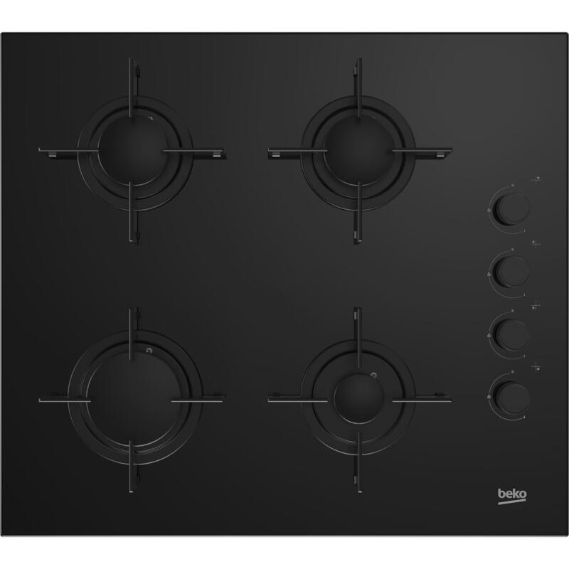 Beko Hilg 64120 S Placa De Gas 4 Fuegos 60cm Negro