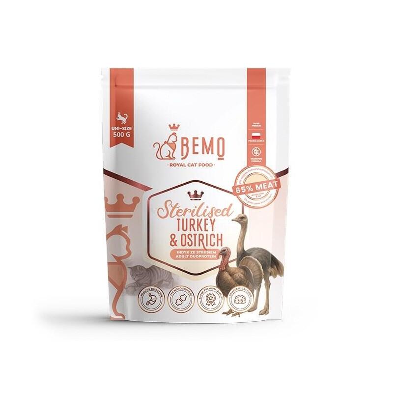 Bemo Cat Sterilised Turkey & Ostrich  Comida Para Mascotas Sucha Para Gato Z Indykiem I Strusiem 500g