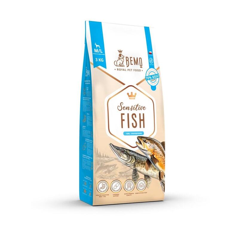 Bemo Comida Para Mascotas Sucha Sensitive Fish - Ryba Medium/Large 3kg