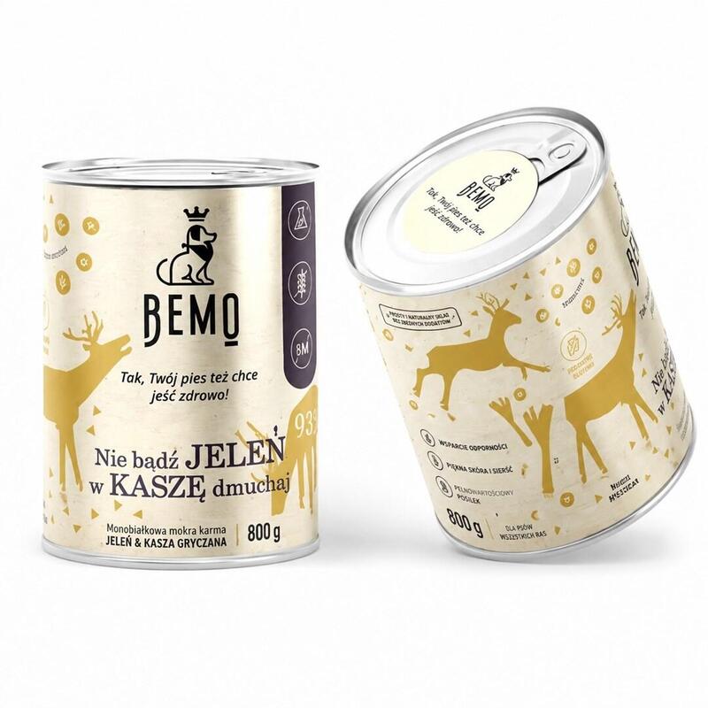 Bemo Nie Badz Ciervo, W Kasze Dmuchaj Comida Húmeda Para Perro 800g