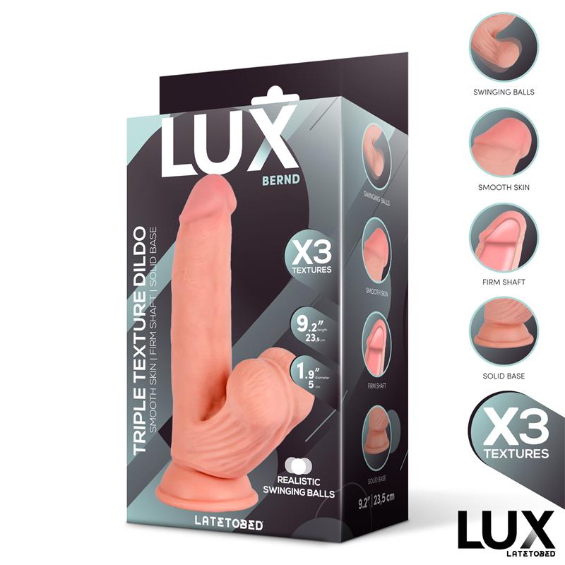 Bernd Dildo Triple Densidad Con Testículos Oscilantes 9.2