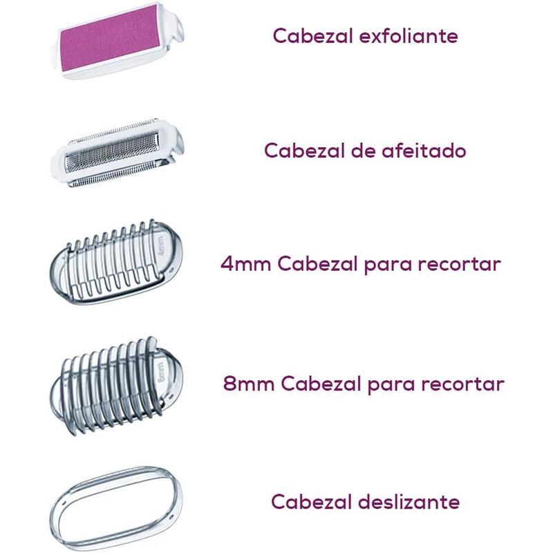 Beurer Hl 36 Afeitadora Eléctrica En Seco Y Húmedo, 4 Accesorios