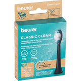 Beurer Sc Classic Clean Green Planet, Accesorio Para Cepillo Negro, Paquete De 4 10521