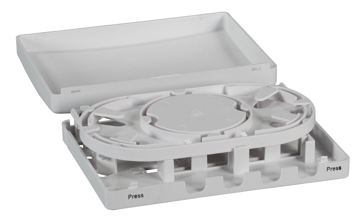Ftth Indoor Anschlussbox Fr 4fasern, 4kupplungen, Faserberlngenaufnahme