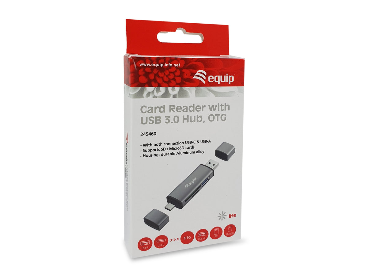 Lector De Tarjetas Externo Equip Otg Usb-C & Usb-A Sd/Microsd