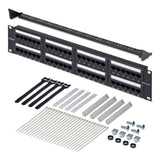 Panel De Parcheo 2u De 48 Puertos Cat6 Rj45 - Utp -Tipo 110