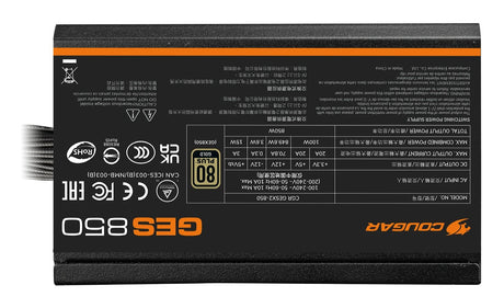 EAN 4710483779404 - COUGAR GES 850 unidad de fuente de alimentación 850 W 20+4 pin ATX ATX Negro imagen 4