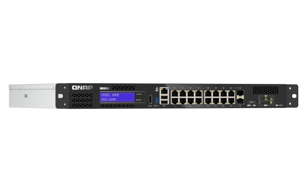 Qnap Qgd-1600  4 X 10/100/1000 (Poe++) + 10 X 10/100/1000 (Poe+) + 2 X Gigabit Sfp (Poe+) Combinado - Montaje En Rack - Ac