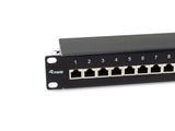 Equip Patchpanel 12x Rj45 Cat6a 10" Ftp 1he Premium Negro