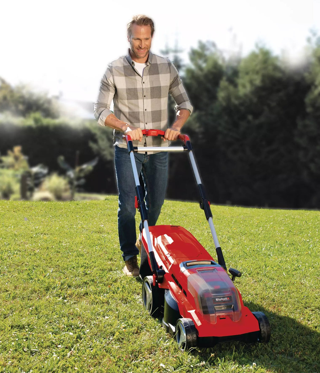 EAN 4006825635898 - Einhell GE-CM 36/37 Li-Solo Cortacésped manual Batería Negro, Rojo imagen 2