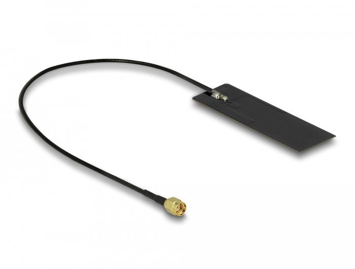 Delock 12649 Antena Wlan Wifi 6 802.11 Ac/Ax/A/H/B/G/N Rp-Sma Macho De 2 - 4 Dbi Y Pcb De 15 Cm Interna Autoadhesiva