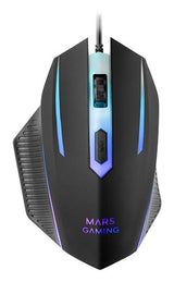 Mars Gaming Mcp124 Combo Gaming 3en1 - Teclado H-Mech Ergonomico - Raton Rgb Switches Huano - Alfombrilla Nanotextil