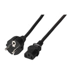 Cable De Alimentacion Efb 180°-C13 180°, Negro, 5,0 M, 3x1,00 Mm