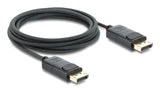 Delock Koaxiales Displayport Cable 8k 60 Hz Con Geflechtmantel 2 M