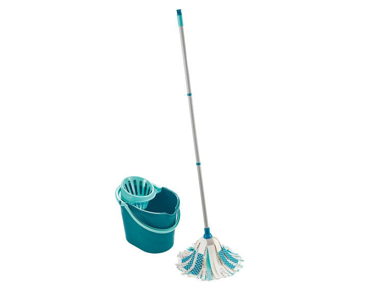 Fregona Leifheit 52106  Algodón, Fibra Seca Y Húmeda Azul, Blanco