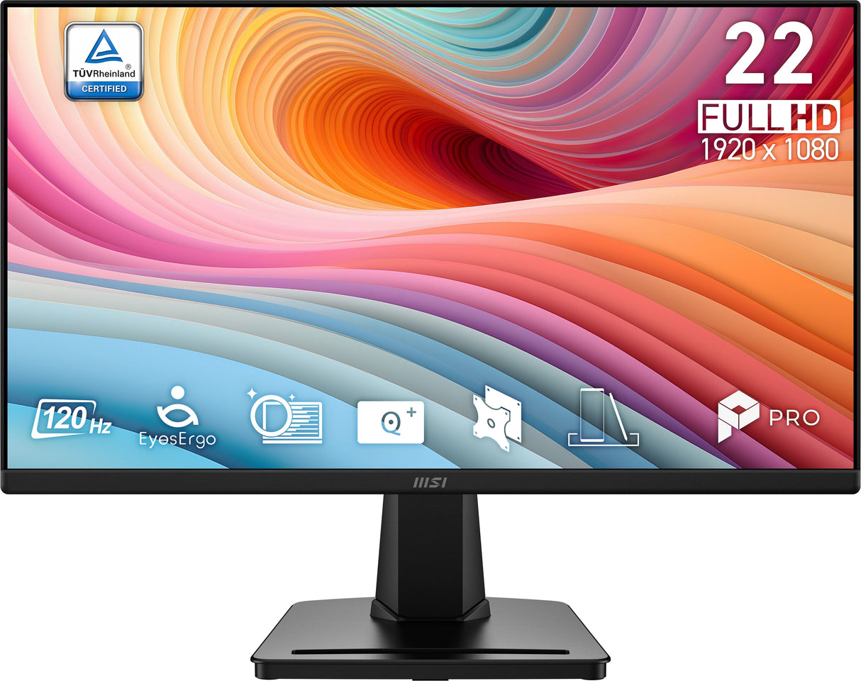 Msi Monitor Pro Mp225 E12vl. 21.45" Va Flat. 1920x1080. 120hz. Negro