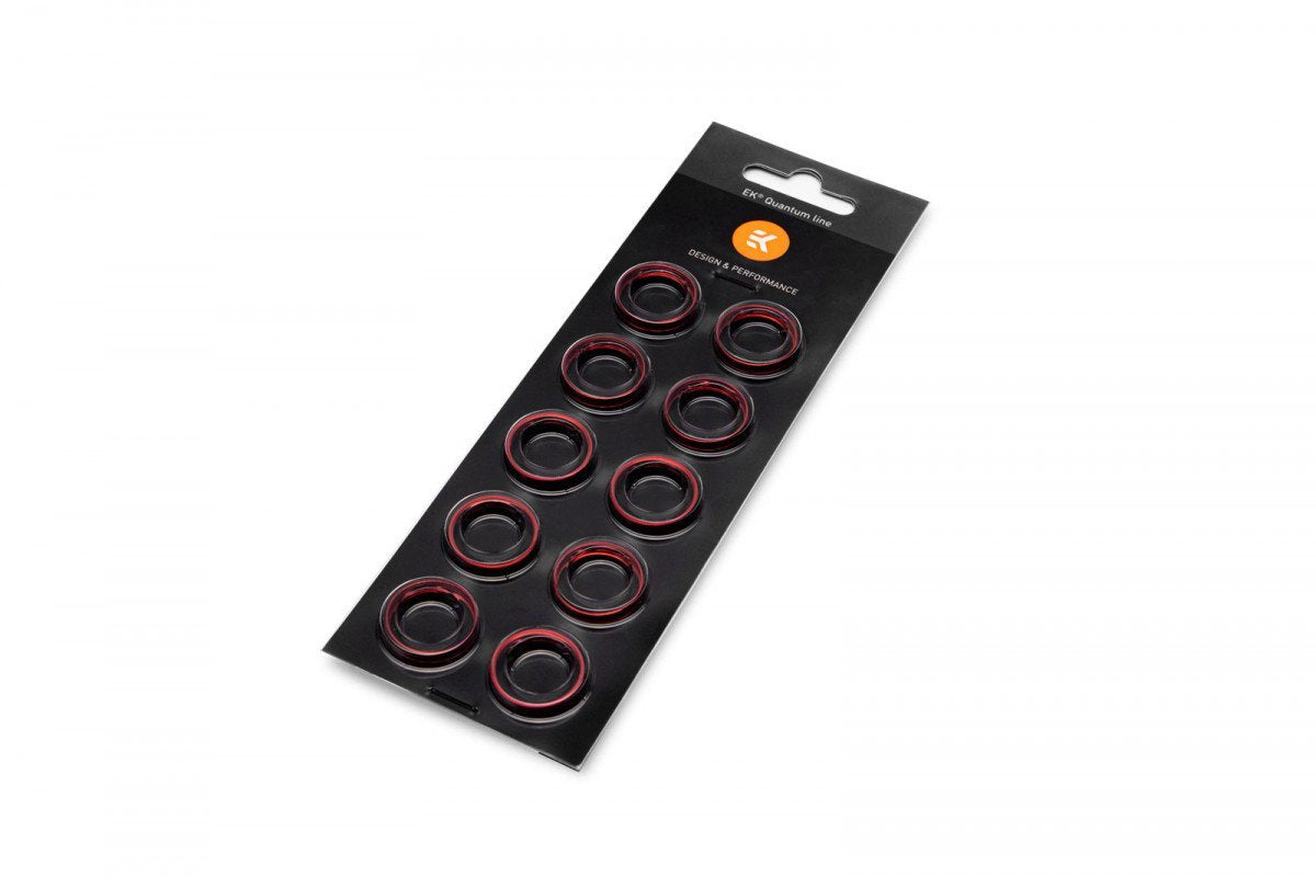Ek Water Blocks Ek-Quantum Torque Color Ring 10-Pack Hdc 12 Anillo De Fijación De Torsión Rojo 1/4" 10 Pieza(S)