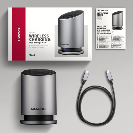 EAN 8595247908735 - Axagon HMC-WL9 base para portátil y replicador de puertos Alámbrico USB 3.2 Gen 2 (3.1 Gen 2) Type-C Gris imagen 10