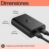 EAN 0196337695061 - HP 65W Gallium Nitride USB-C Laptop Charger adaptador e inversor de corriente Interior Negro imagen 6