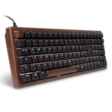 Sharkoon Skiller Sgk50 S2 Wood Pbt, Teclado De Juego Madera/Negro, De-Layout, Gateron G Pro 3.0 Amarillo 4044951042623