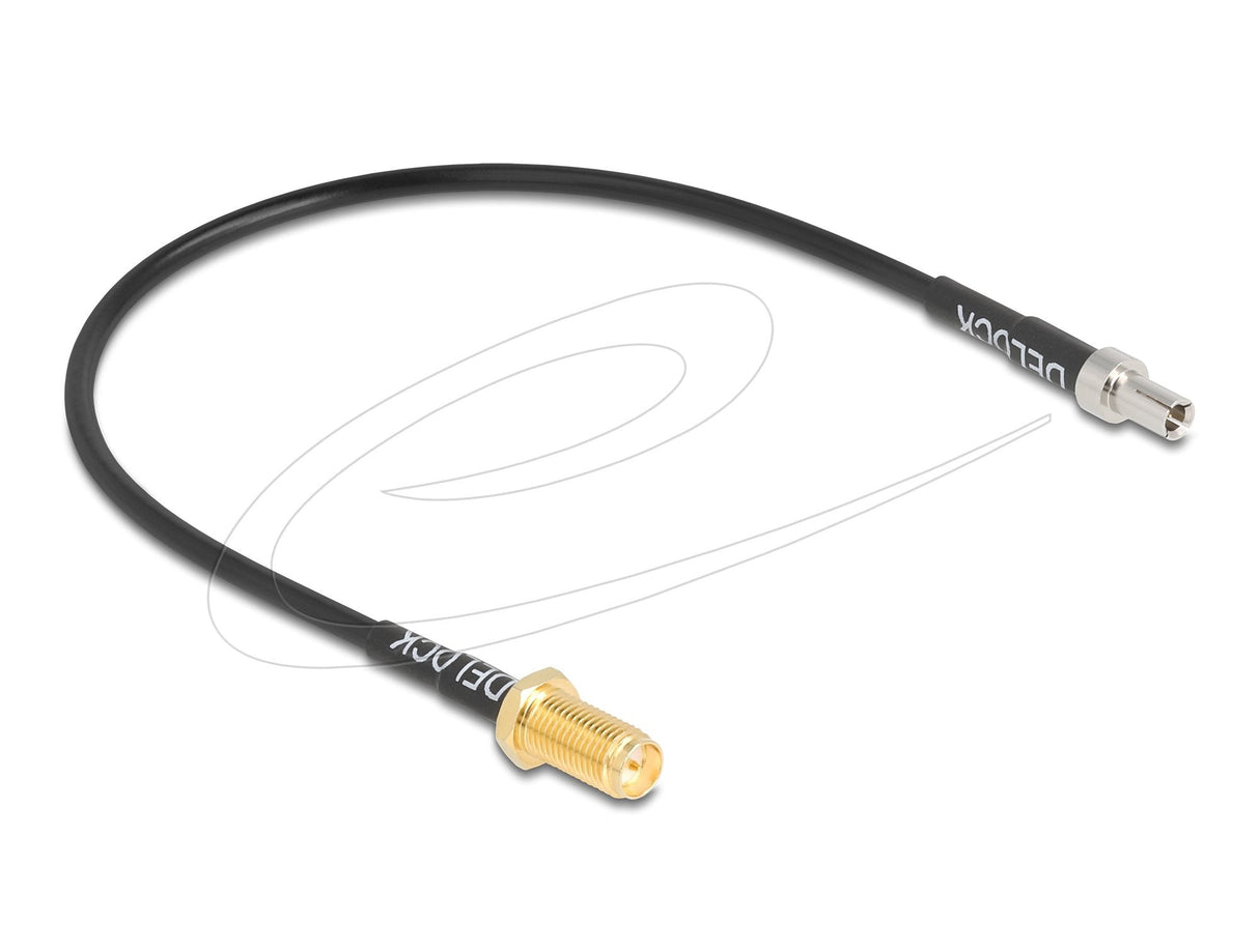 Delock Antennencable Rp-Sma Buchse Zum Einbau Zu Ts-9 Stecker Rg-174 20 Cm