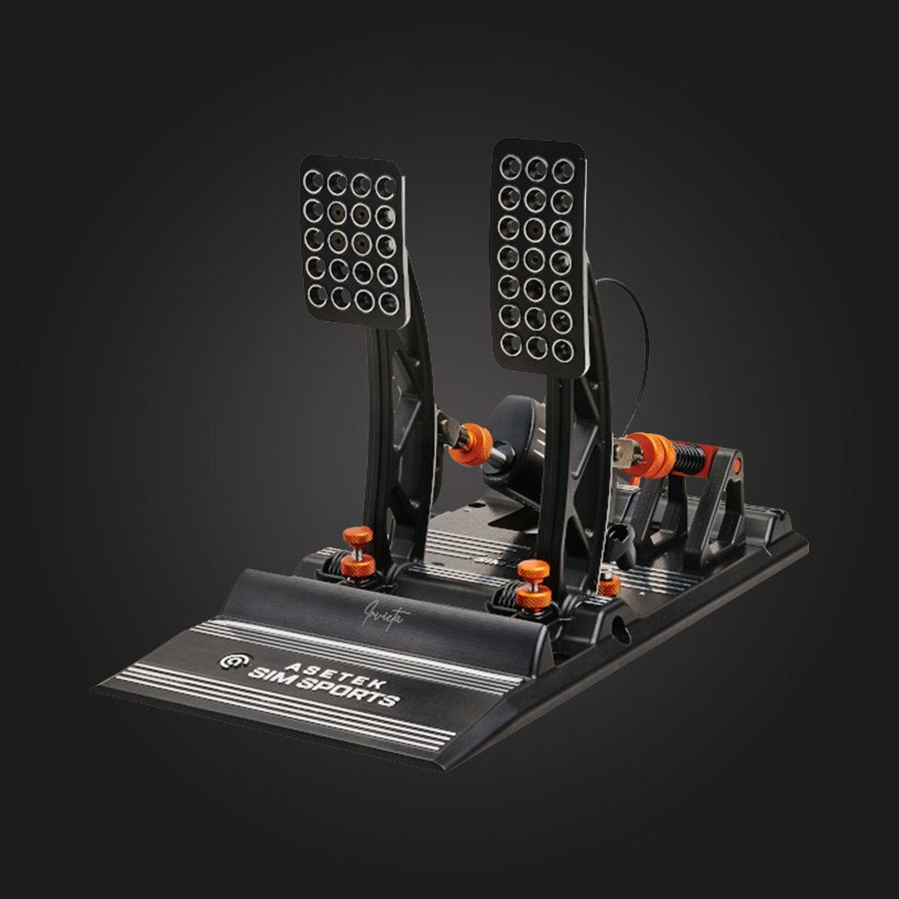 Asetek 40-010-0000001 Mando Y Volante Negro, Naranja, Blanco Usb Pedales Pc