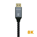 Aisens Cable Displayport V1.4 8k@60hz - Dp/M-Dp/M - 3m - Gris