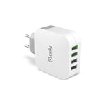 EAN 8021735721031 - Celly TC4USBTURBO cargador de dispositivo móvil Smartphone, Tableta Blanco Corriente alterna Interior imagen 1