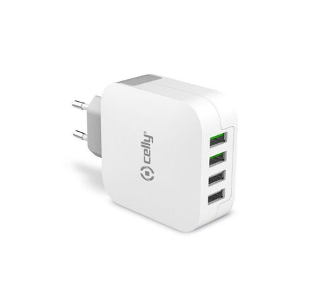 EAN 8021735721031 - Celly TC4USBTURBO cargador de dispositivo móvil Smartphone, Tableta Blanco Corriente alterna Interior imagen 1