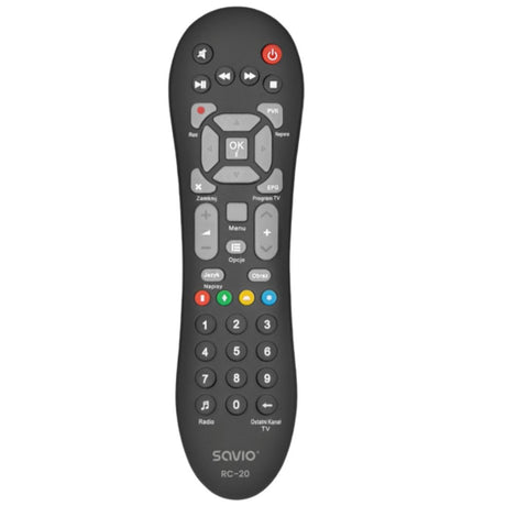 EAN 5901986049555 - Savio RC-20 mando a distancia IR inalámbrico DTV, TV Botones imagen 1