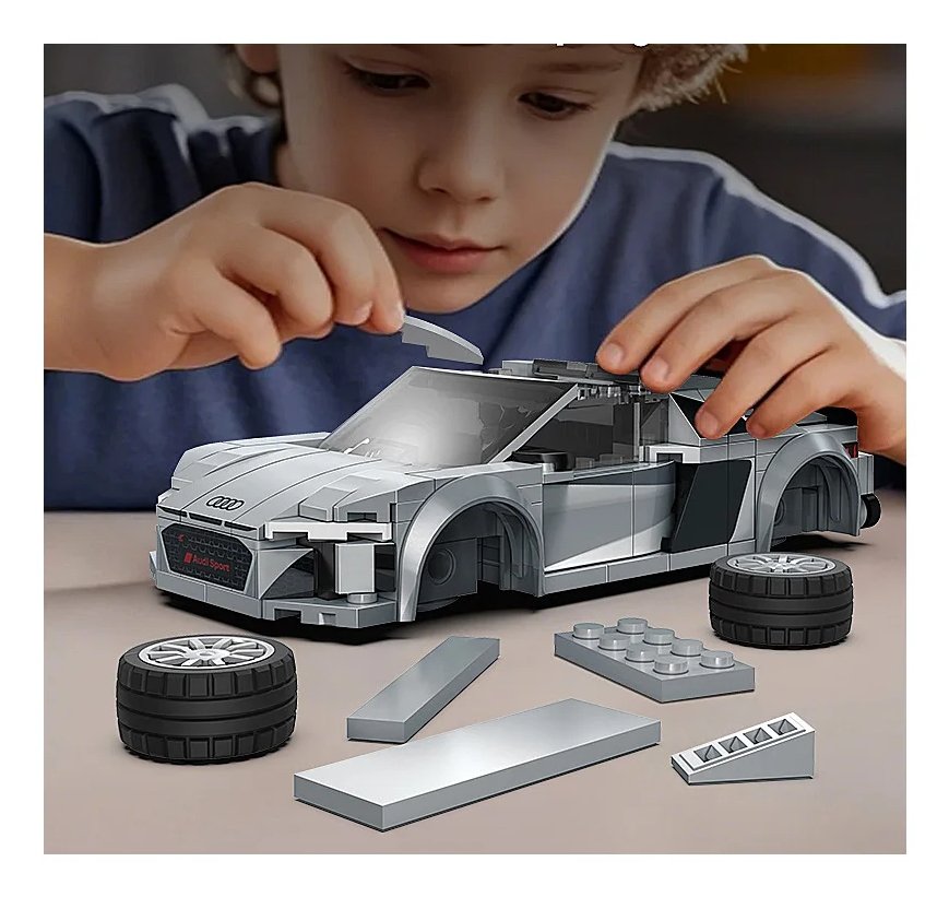 Jamara Cada Audi R8 Coup 1:24 Bricks Gris 8+
