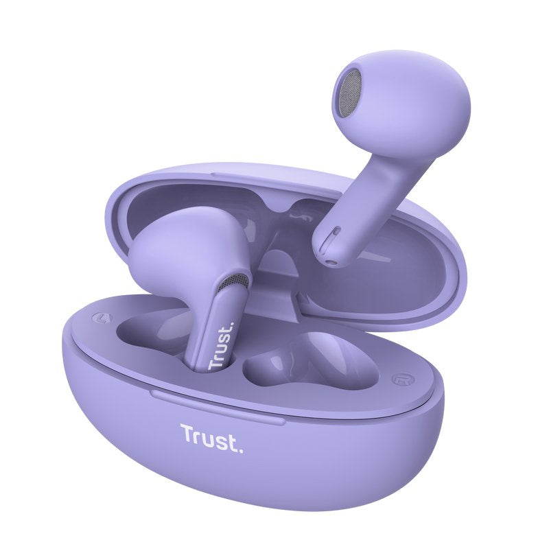 Auriculares Bluetooth Trust Yavi Enc Con Estuche De Carga Morados