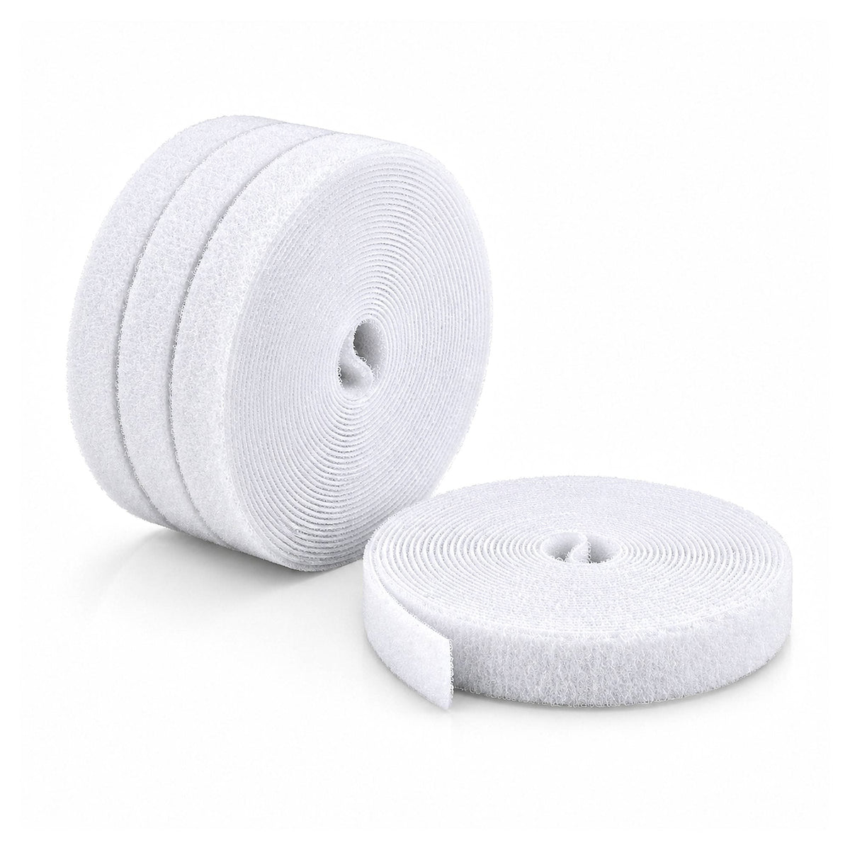 Startech.Com Pack De 4 4,6 M Cinta De Velcro-Grossrollen, 12,7 Mm Ancho, Blanco, Zuschneidbare Y Reutilizable Brida Para Cables, Klettverschlussband De Stoff, Brida Para Cables Con Cierre De Velcro, Universal, Blanco