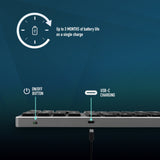 Ngs Fortune-Bt Teclado Multidispositivo Inalambrico Usb Bluetooth - Portugues - Silencioso - Teclas X-Type - Bateria