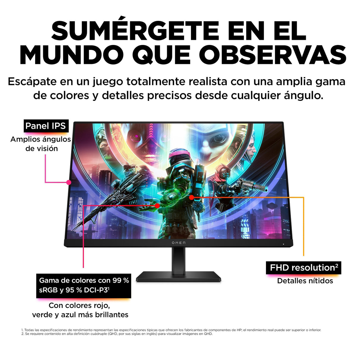 Hp Omen By Hp Monitor Gaming Omen By De 23,8 Pulgadas, Fhd Y 165 Hz - Omen 24