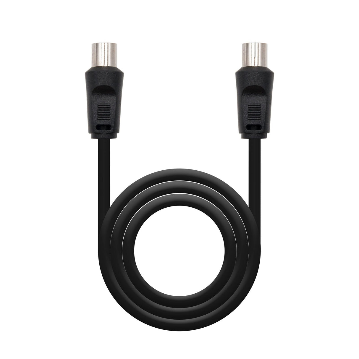 Nanocable Cable De Antena Tv 75 Ohm Macho/Hembra 1.80m - Negro