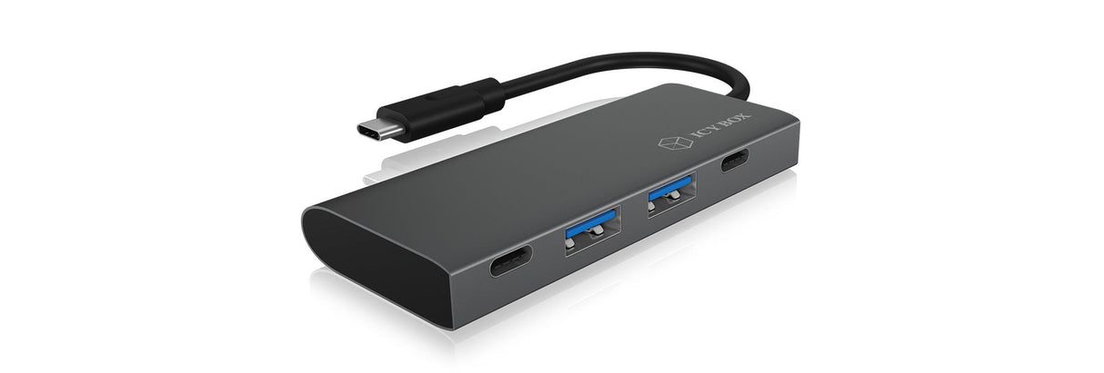 EAN 4250078170433 - ICY BOX IB-HUB1428-C31 USB 3.2 Gen 2 (3.1 Gen 2) Type-C 10000 Mbit/s Antracita, Negro imagen 2