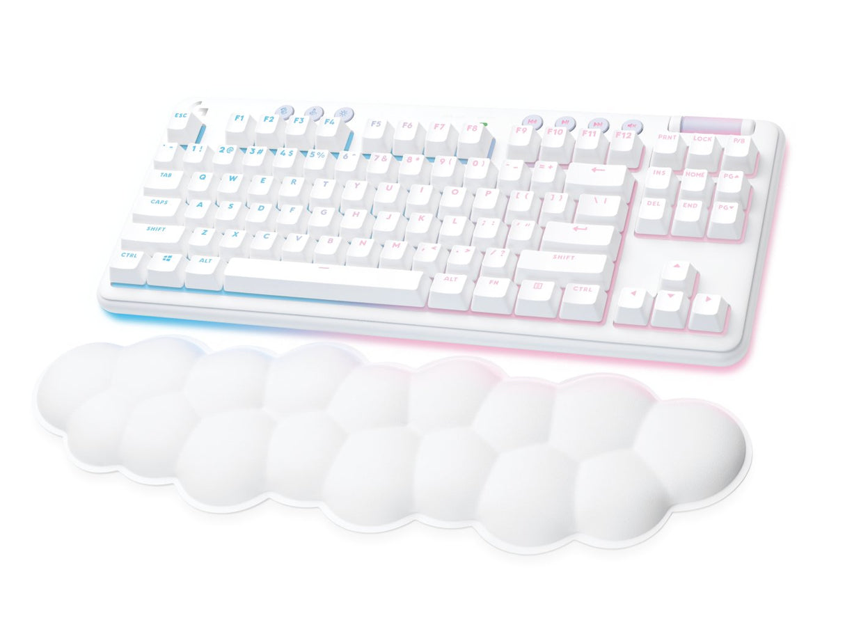Logitech G G715 Teclado Sin Teclado Numérico Retroiluminación Bluetooth 2.4 Ghz Azerty Francés Interruptor: Tactile Blanco
